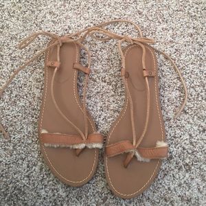 Ugg Australia lace up sandals size 7.
